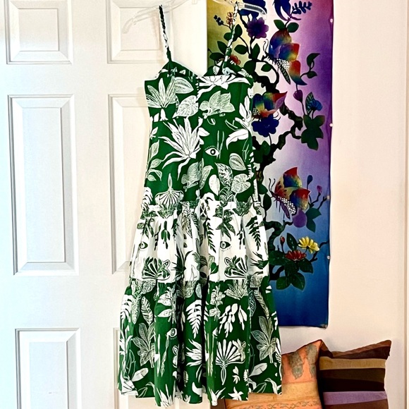 ๐บ๐HP๐๐บ NWT Farm Rio Forest Soul Mix Midi Dress - Picture 14 of 16